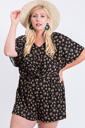 OPEN BACK GATHERED KNOT ROMPER